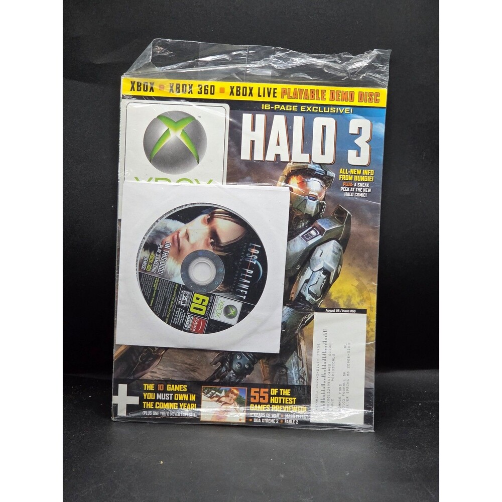 Official Xbox Magazine (OXM) Issue #60 from August 2006 featuring Halo 3 on the